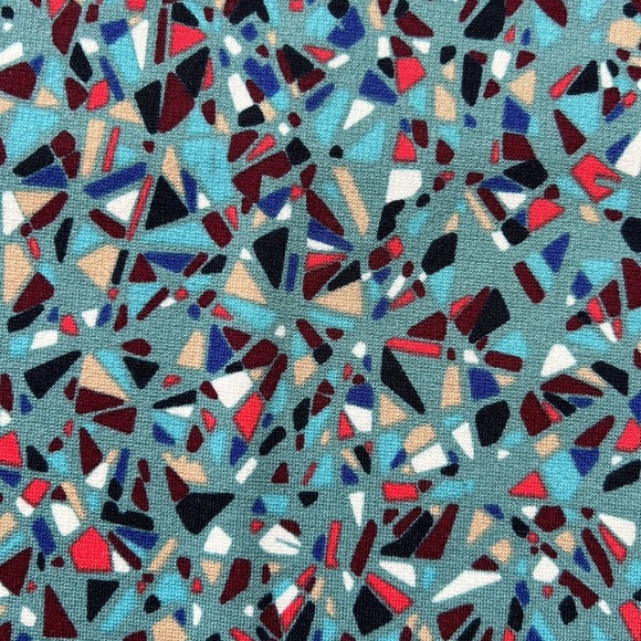 BCBGeneration Mini Skirt Size L 4” Wide Elastic Waist Awesome Print Poly Blend - Picture 2 of 9